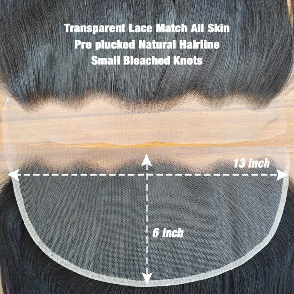 Wholesale Bulk Sale Manufacturer High Quality 13*6  Free Part HD Lace Human Hair Wigs Straight Transparent Natural Black Hair Lace Frontal With Baby Hair Wig For Women