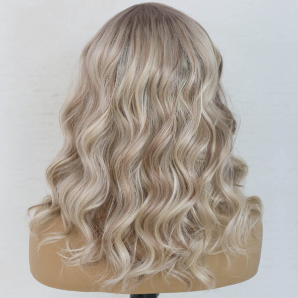 Synthetic Fiber Wig Wholesale Bulk Sale Factory  High Quality Lace Front Wig Loose Wave with Baby Hair Ash Blonde Colorful  Glueless Wigs - Image 8