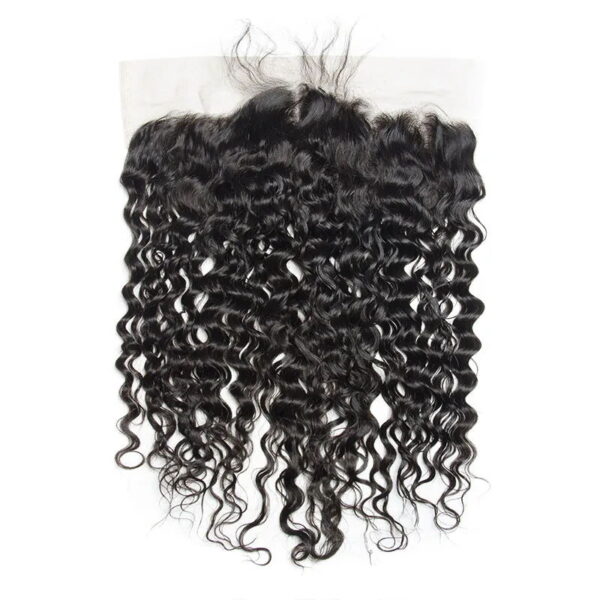 Wholesale Bulk Sale Manufacturer High Quality 13*6 Two Part HD Lace Human Hair Closure Frontal Wigs Spring Curl Transparent Natural Black Hair Lace Frontal Wig For Women