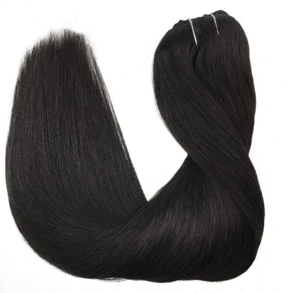 Hair Extensions Wholesale Bulk Sale Factory High Quality Clip in Hair Double Drawn 100% Remy Virgin Human Nature Black Straight Hair