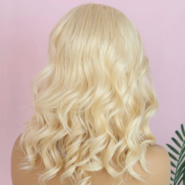 Synthetic Fiber Wig Wholesale Bulk Sale Factory  High Quality Lace Front Wig Loose Wave with Baby Hair Blonde Colorful  Glueless Wigs - Image 5