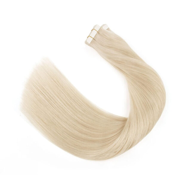 Hair Extensions Wholesale Bulk Sale Factory High Quality invisible cuticle aligned tape in Hair Double Drawn 100% Remy Virgin Human Light blonde Straight Hair