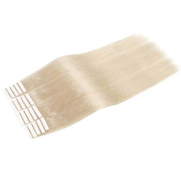 Hair Extensions Wholesale Bulk Sale Factory High Quality invisible cuticle aligned tape in Hair Double Drawn 100% Remy Virgin Human Light blonde Straight Hair - Image 2