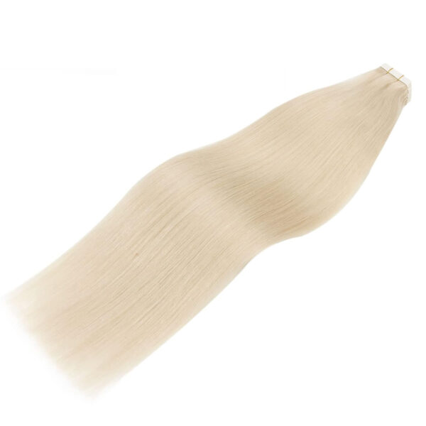 Hair Extensions Wholesale Bulk Sale Factory High Quality invisible cuticle aligned tape in Hair Double Drawn 100% Remy Virgin Human Light blonde Straight Hair - Image 3