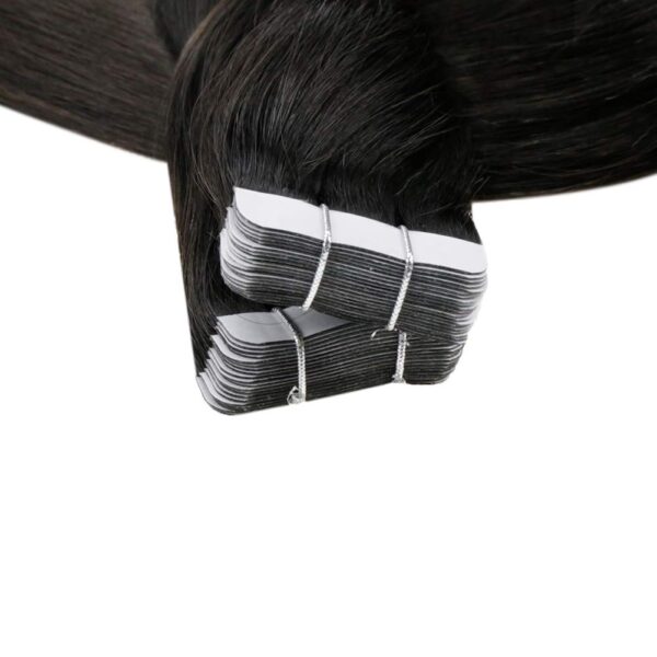 Hair Extensions Wholesale Bulk Sale Factory High Quality invisible cuticle aligned tape in Hair Double Drawn 100% Remy Virgin Human Nature Black Straight Hair - Image 2