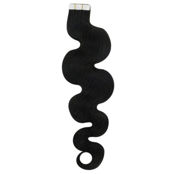 Hair Extensions Wholesale Bulk Sale Factory High Quality invisible cuticle aligned tape in Hair Double Drawn 100% Remy Virgin Human Nature Black Body Wave Hair