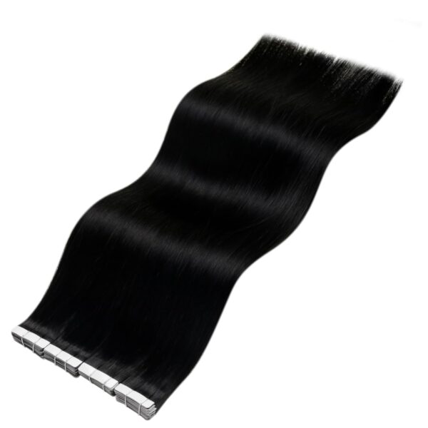 Hair Extensions Wholesale Bulk Sale Factory High Quality invisible cuticle aligned tape in Hair Double Drawn 100% Remy Virgin Human Nature Black Straight Hair - Image 3