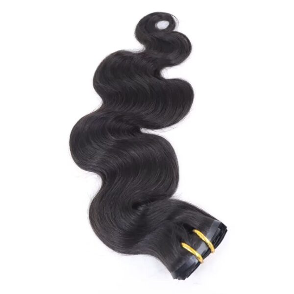 Hair Extensions Wholesale Bulk Sale Factory High Quality Clip in Hair Double Drawn 100% Remy Virgin Human Nature Black Deep Wave Hair