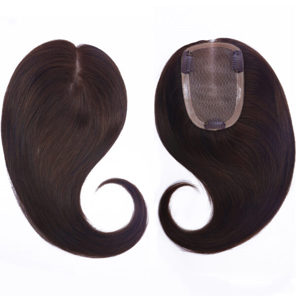 Hair Handmade Wholesale Bulk Sale Factory High Quality Topper Hair Double Drawn 100% Remy Virgin Human Dark Brown Straight Hair