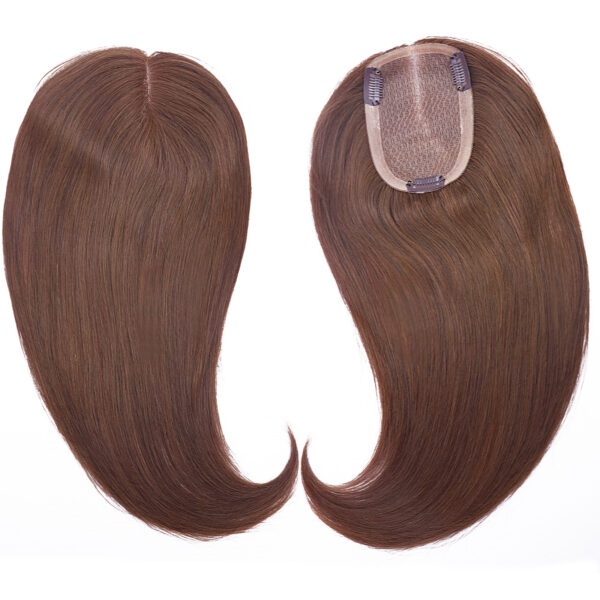 Hair Handmade Wholesale Bulk Sale Factory High Quality Topper Hair Double Drawn 100% Remy Virgin Human  Nature Brown  Straight Hair