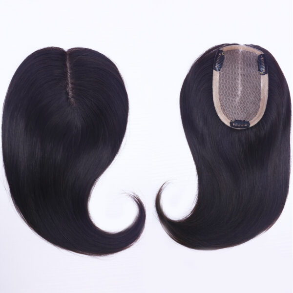 Hair Handmade Wholesale Bulk Sale Factory High Quality Topper Hair Double Drawn 100% Remy Virgin Human Nature Black Straight Hair