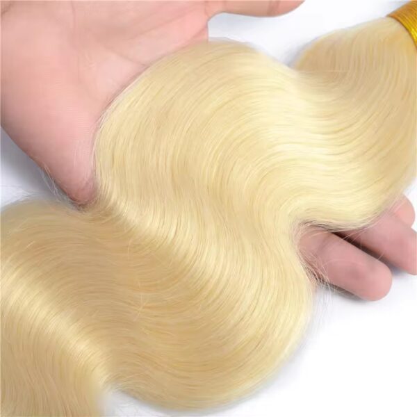 Hair Extensions Wholesale Bulk Sale Factory High Quality invisible cuticle aligned Hair Bundles Double Drawn 100% Remy Virgin Human  Golden Highlight Body Wave Hair - Image 3