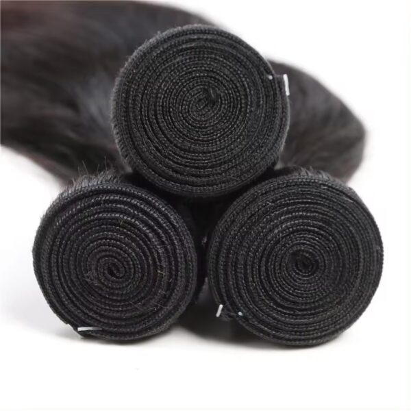 Hair Extensions Wholesale Bulk Sale Factory High Quality invisible cuticle aligned Hair Bundles Double Drawn 100% Remy Virgin Human Nature Black Straight Hair - Image 3