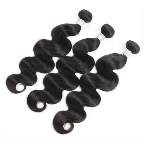 Hair Extensions Wholesale Bulk Sale Factory High Quality invisible cuticle aligned Hair Bundles Double Drawn 100% Remy Virgin Human Nature Black Body Wave Hair - Imagen 2