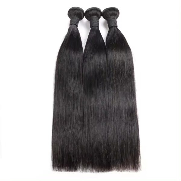 Hair Extensions Wholesale Bulk Sale Factory High Quality invisible cuticle aligned Hair Bundles Double Drawn 100% Remy Virgin Human Nature Black Straight Hair - Image 2