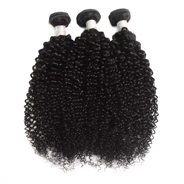 Extensiones de cabello al por mayor Venta a granel Fábrica de alta calidad invisibles alineadas con la cutícula Mechones de cabello doblemente dibujados 100% Remy Virgen Cabello humano natural Negro Rizado Kinky