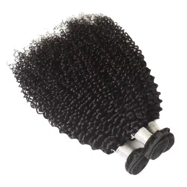 Hair Extensions Wholesale Bulk Sale Factory High Quality invisible cuticle aligned Hair Bundles Double Drawn 100% Remy Virgin Human Nature Black Kinky Curly Hair - Imagen 3