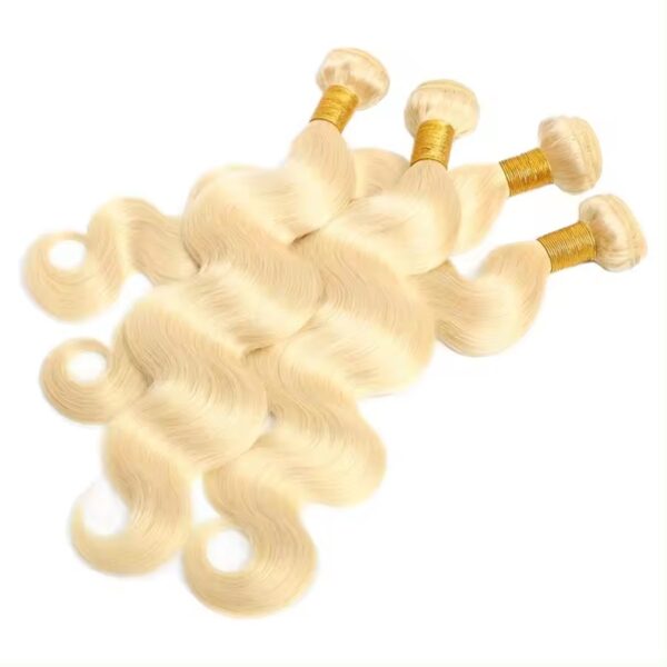 Hair Extensions Wholesale Bulk Sale Factory High Quality invisible cuticle aligned Hair Bundles Double Drawn 100% Remy Virgin Human  Golden Highlight Body Wave Hair - Image 4