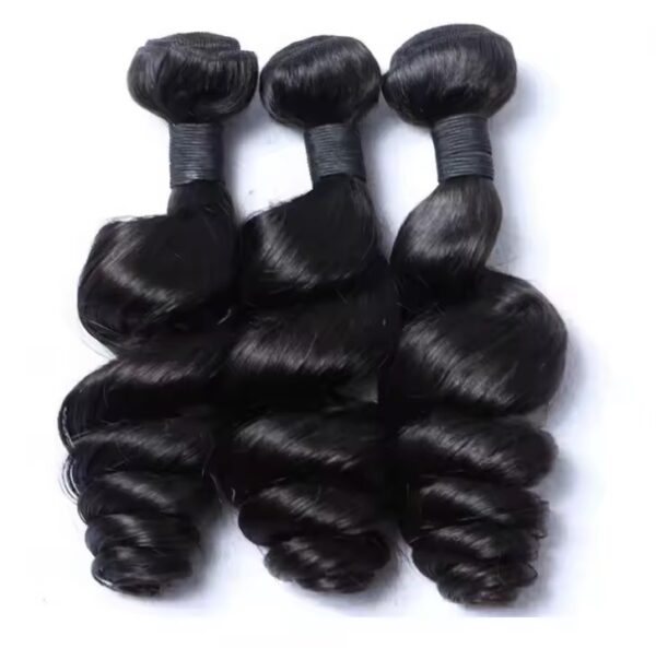 Hair Extensions Wholesale Bulk Sale Factory High Quality invisible cuticle aligned Hair Bundles Double Drawn 100% Remy Virgin Human Nature Black Loose Wave Hair