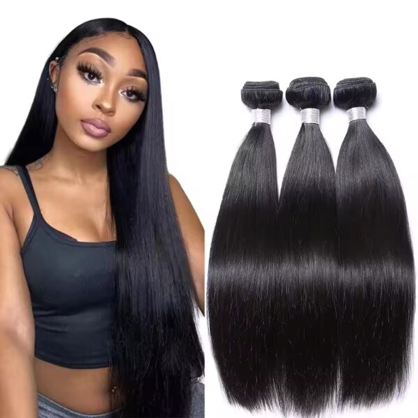 Hair Extensions Wholesale Bulk Sale Factory High Quality invisible cuticle aligned Hair Bundles Double Drawn 100% Remy Virgin Human Nature Black Straight Hair