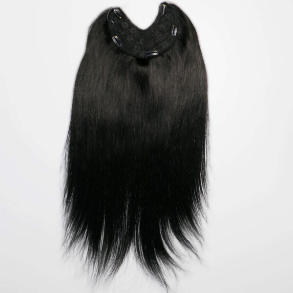 U-shaped Clip in Hair Extensions Wholesale Bulk Sale Factory High Quality Black Long Straight Human Hair Extensions - Image 2