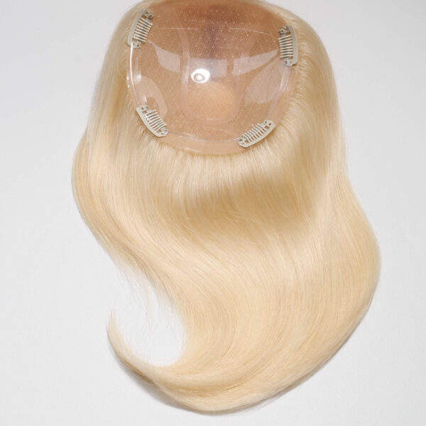 Human Hair Toppers Wholesale Bulk Sale Factory High Quality Human Straight Light Blonde Hair Clip in Hair Pieces