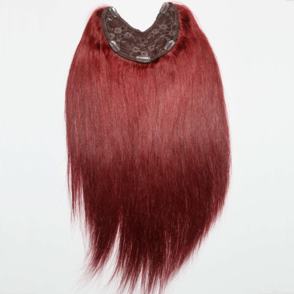 U-shaped Clip in Hair Extensions Wholesale Bulk Sale Factory High Quality Wine Red Long Straight Human Hair Extensions