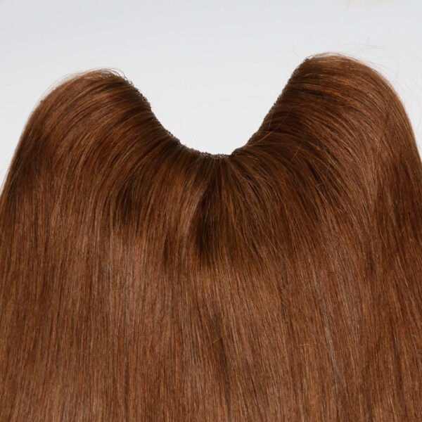 U-shaped Clip in Hair Extensions Wholesale Bulk Sale Factory High Quality Brown Long Straight Human Hair Extensions - Image 3