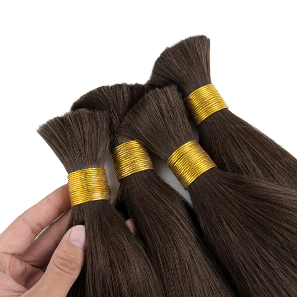 Bulk Hair Extensions Wholesale price factory Straight Hair Bundles All Natural Virgin Hair Cheap Price Quality Top New Extension genius weft Human Hair - Image 4