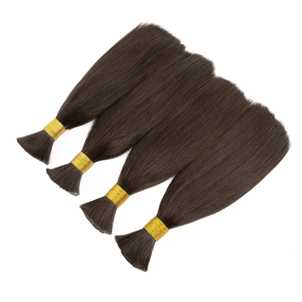 Bulk Hair Extensions Wholesale price factory Straight Hair Bundles All Natural Virgin Hair Cheap Price Quality Top New Extension genius weft Human Hair - Image 3