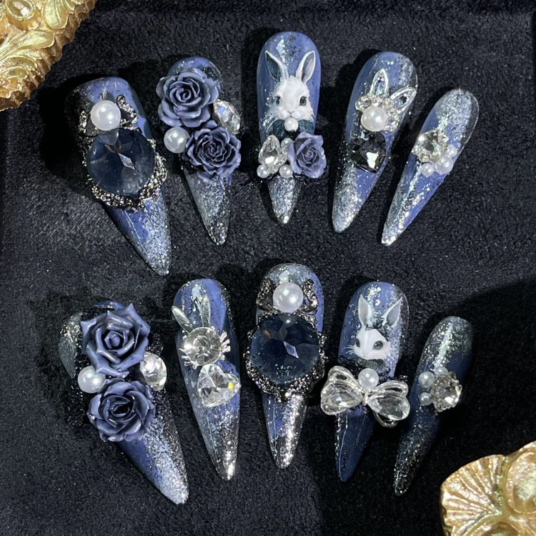 Wholesale Custom Press on Nails Stiletto Handmade Nail Y2K Style