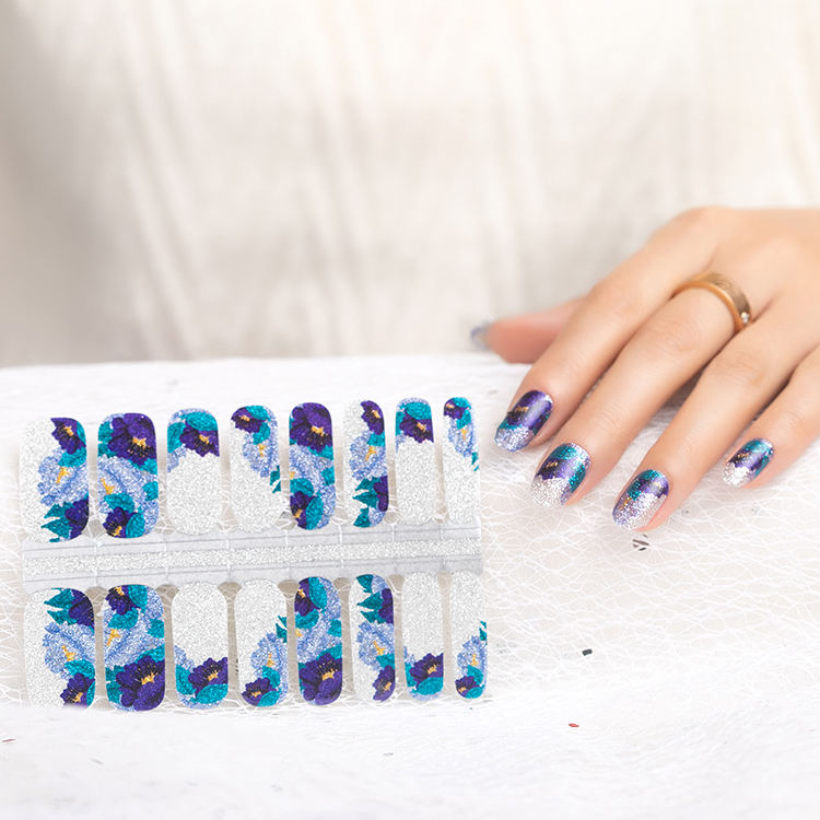 Hot Nail Full Sticker Cover Wraps Thin Self-adhesive Nail Stickers for Nail Wraps - Image 2