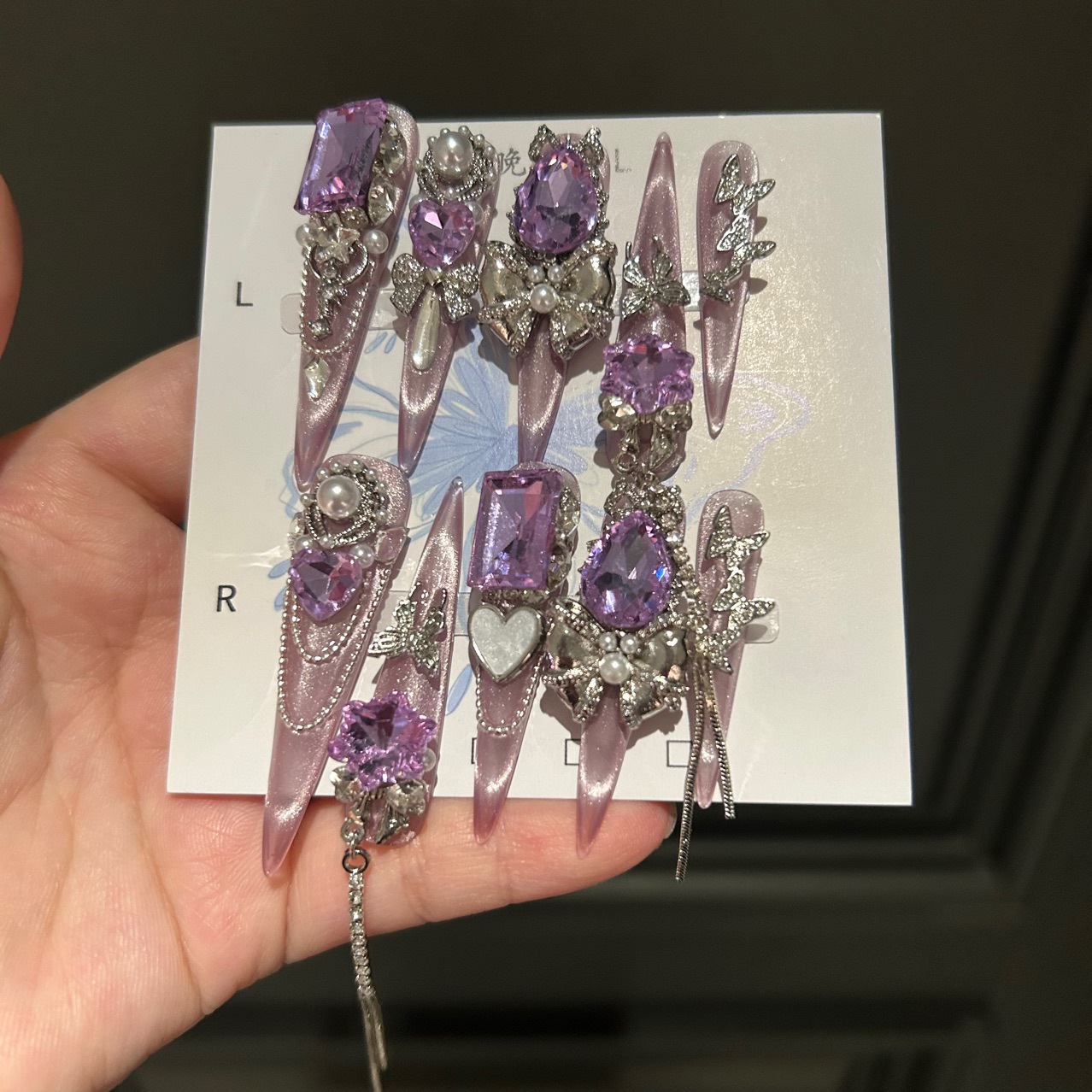 Wholesale Custom Press on Nails Stiletto Handmade Nail Y2K Style - Image 4