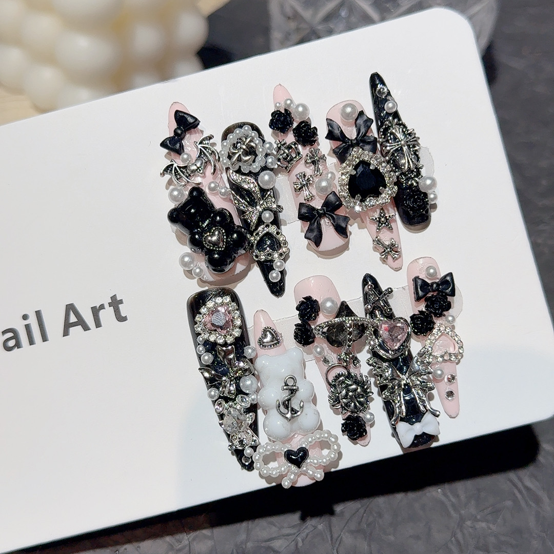 Wholesale Custom Press on Nails Stiletto Handmade Nail Y2K Style - Image 3