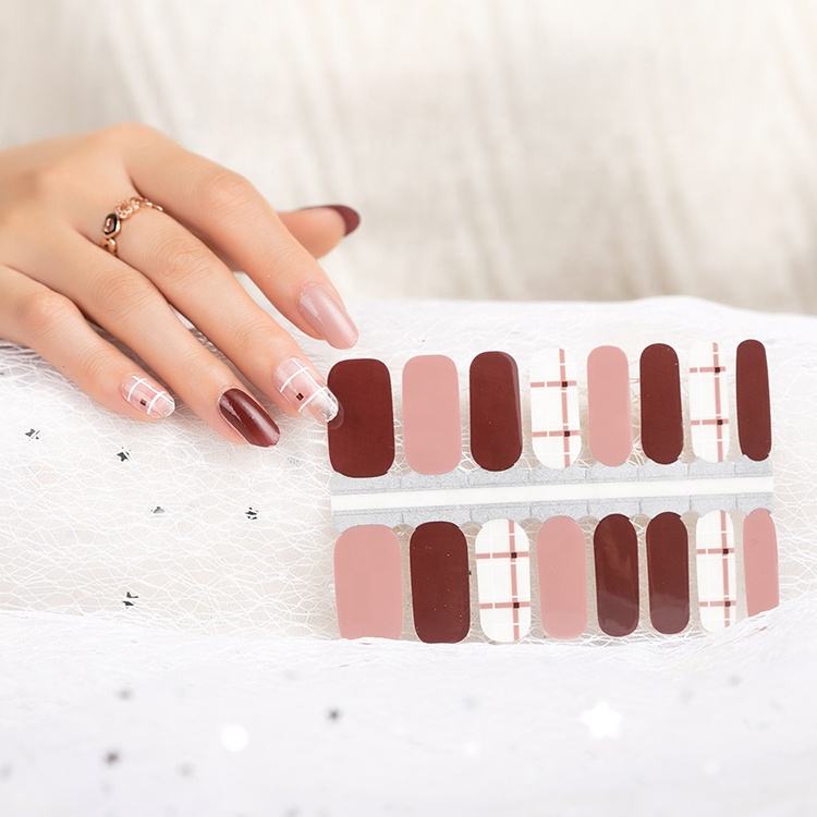 Hot Nail Full Sticker Cover Wraps Thin Self-adhesive Nail Stickers for Nail Wraps - Image 3