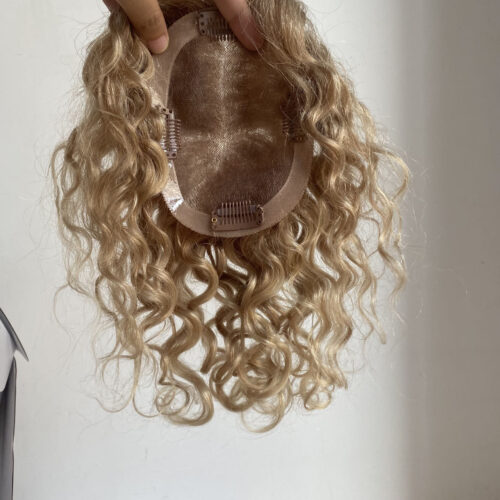 107 Costomized Wholesale Bulk Sale Factory High Quality Human Hair 7×11 Mono Topper Deep Curly