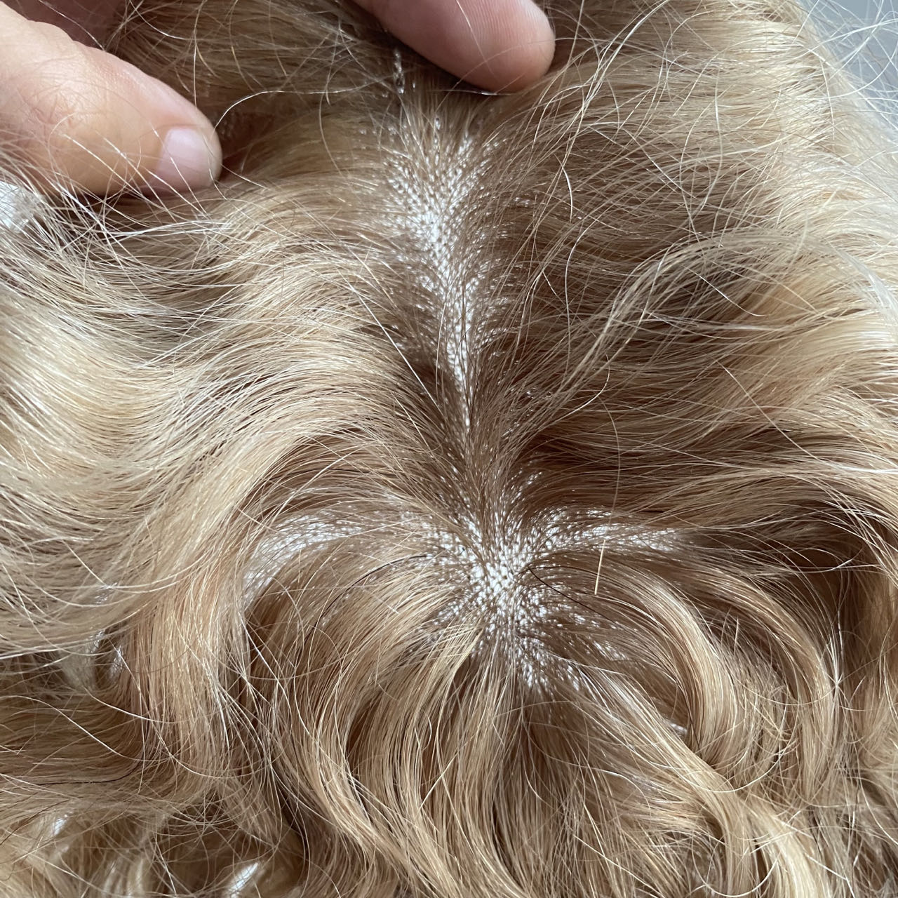 Costomized Wholesale Bulk Sale Factory High Quality Human Hair 7×11 Mono Topper Deep Curly - Image 2