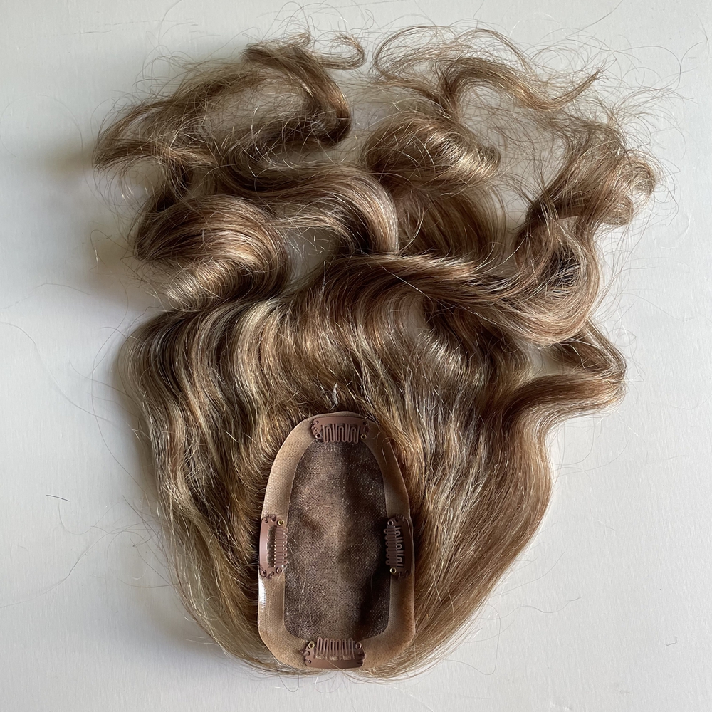 Customized Human Hair Mono Topper Bulk Sale 8×13 Mono Topper Body Wave - Image 2