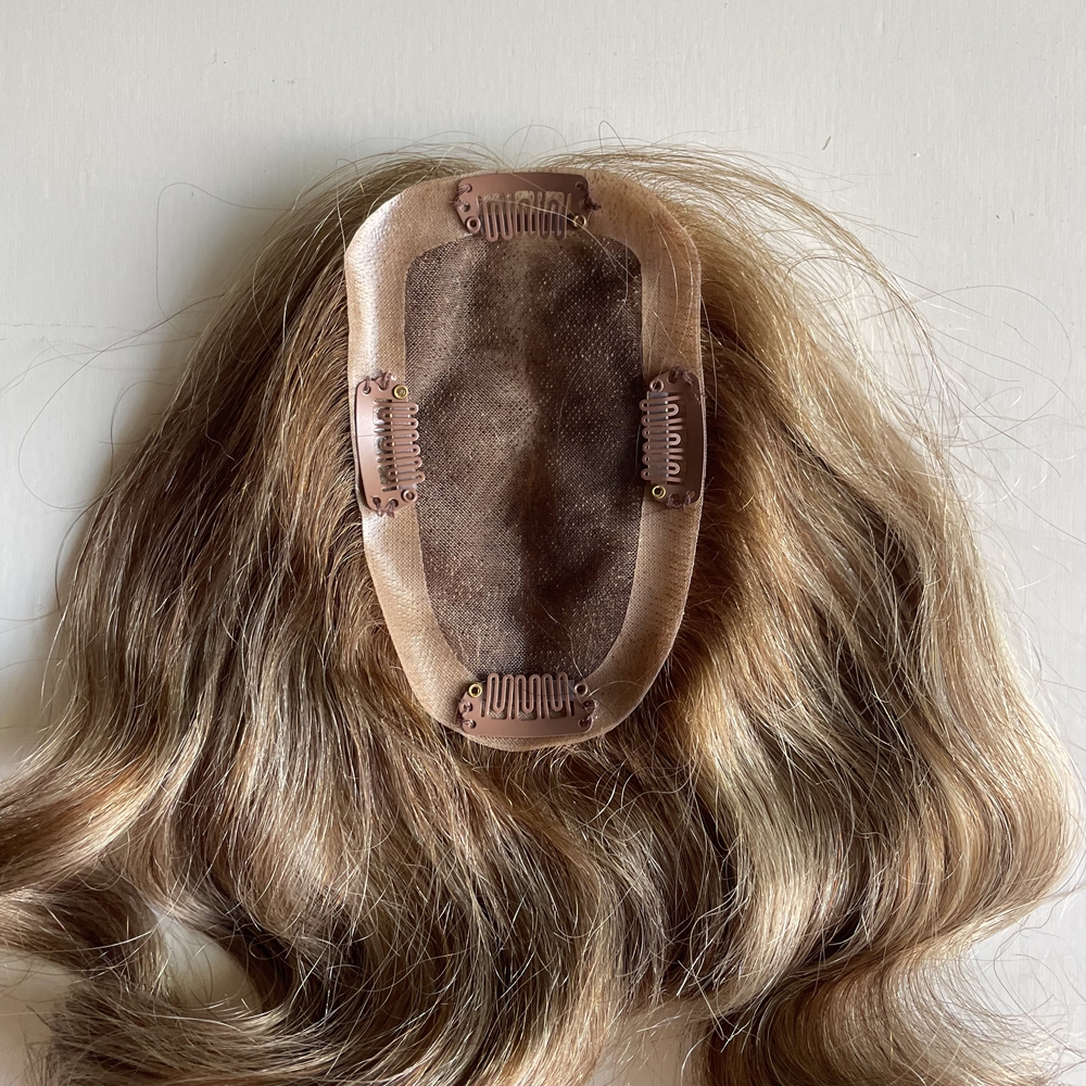 Customized Human Hair Mono Topper Bulk Sale 8×13 Mono Topper Body Wave - Image 3