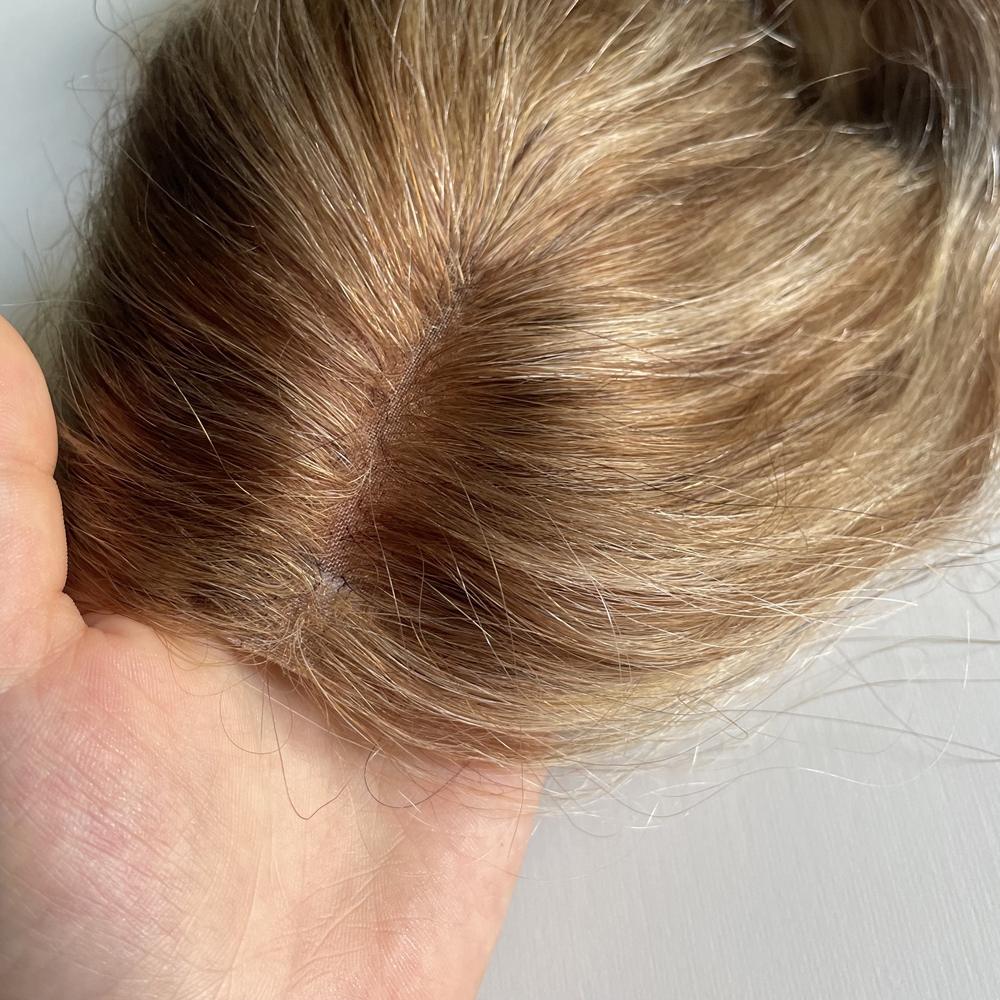 Customized Human Hair Mono Topper Bulk Sale 8×13 Mono Topper Body Wave - Image 4