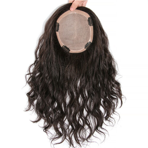 116 Costmmized Wholesale Bulk Sale Human Hair Topper 10×12 Silk Base Topper Supplier Body Wave