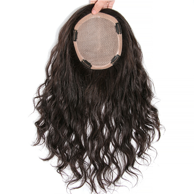 Costmmized Wholesale Bulk Sale Human Hair Topper 10×12 Silk Base Topper Supplier Body Wave