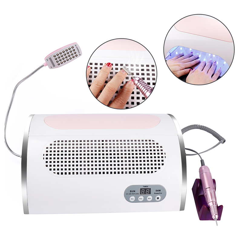 High Quality Electric Nail Drill Dust Collector with Nail Drill UV Led Lamp Dust Suction Collector - Image 5