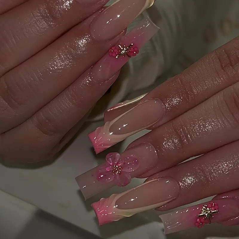 Wholesale Custom Press on Nails Square Mechanical Nail Elegant and Long Style - Image 4