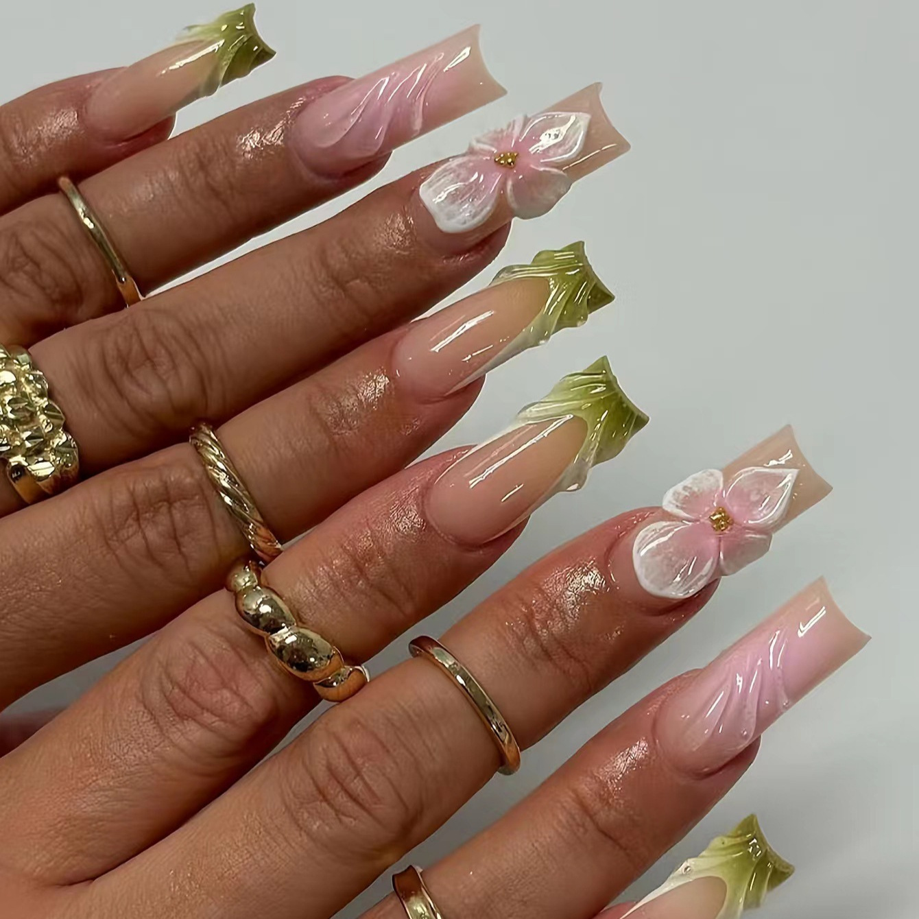 Wholesale Custom Press on Nails Square Mechanical Nail Elegant and Long Style - Image 5