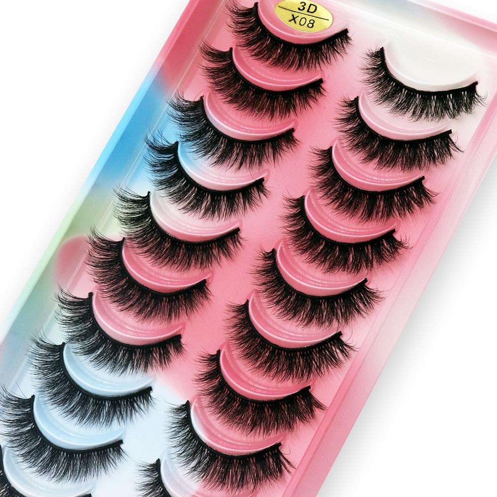 Costomized Wholesale Human Hair 10 Pairs of Natural 3D False Eyelashes - Image 3