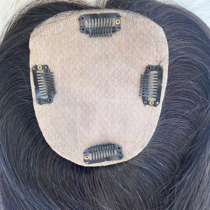 Costomized Wholesale Bulk Sale Factory High Quality Human Hair 10×12 Silk Base Topper Straight - Image 2