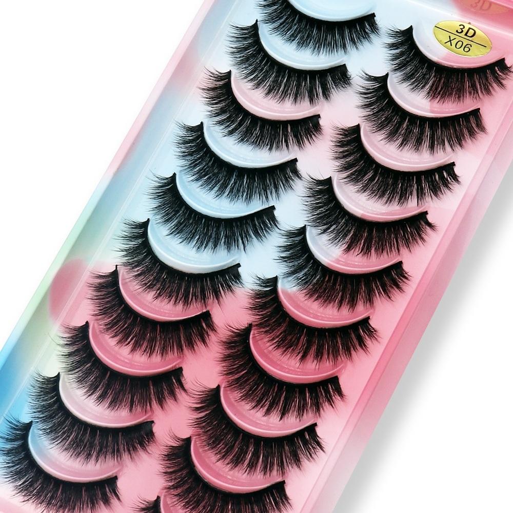 Costomized Wholesale Human Hair 10 Pairs of Natural 3D False Eyelashes - Image 4