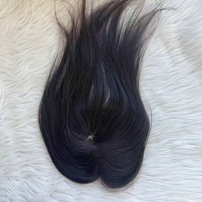 Costomized Wholesale Bulk Sale Factory High Quality Human Hair 10×12 Silk Base Topper Straight - Image 4