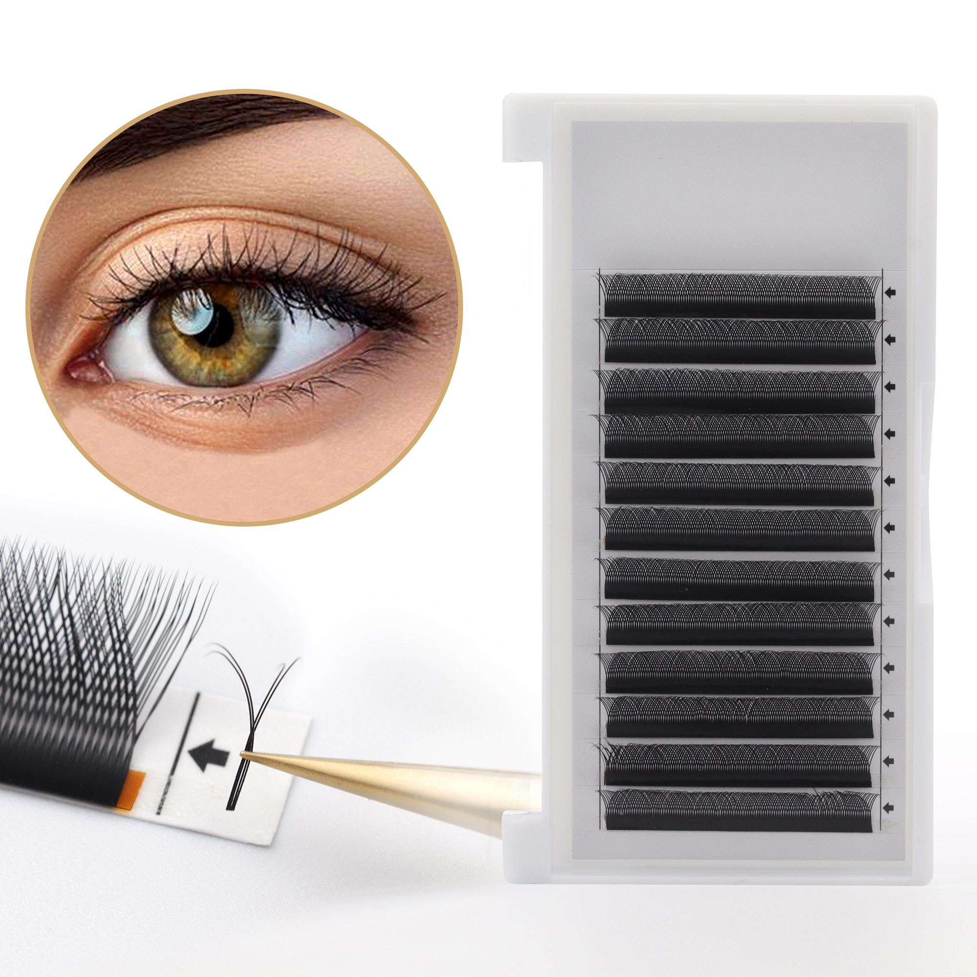 Wholesale W Vv Yy Shape Volume Individual Eyelash Extension 3d 4d 5d Clover Lash - Image 3